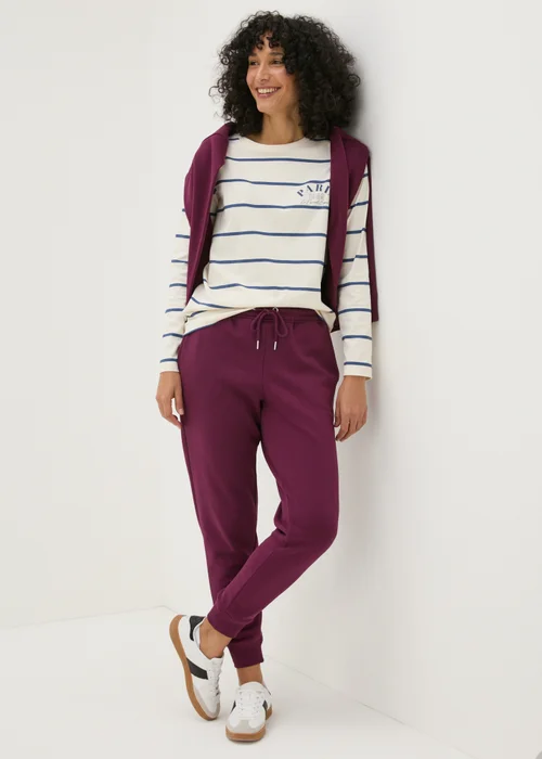 Cream Stripe Paris Long Sleeve Top - Small Image 2