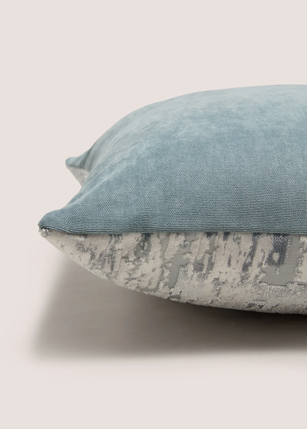 Teal Mottled Stripe Cushion Image 2
