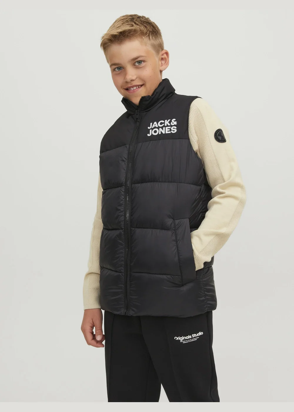 Jack & Jones Kids Black Bodywarmer (8-16yrs) - 8 Yrs Image 1
