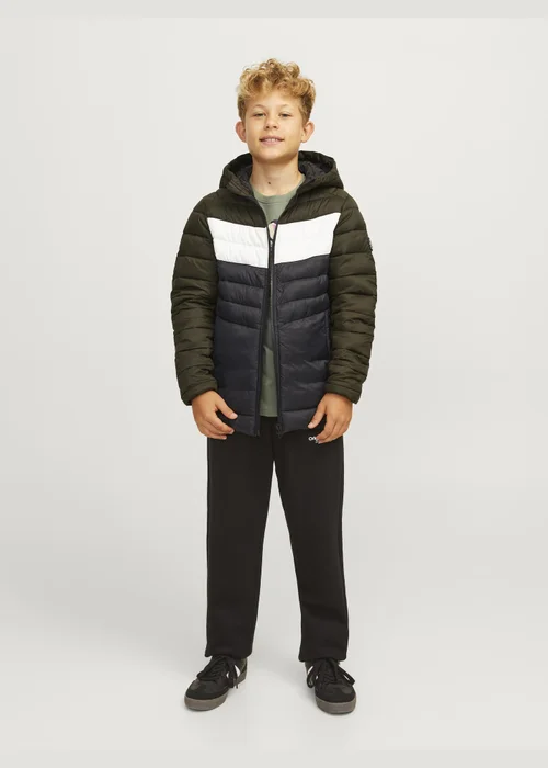 Jack & Jones Kids Black Panel Puffer Jacket (8-16yrs) - 8 Yrs Image 4
