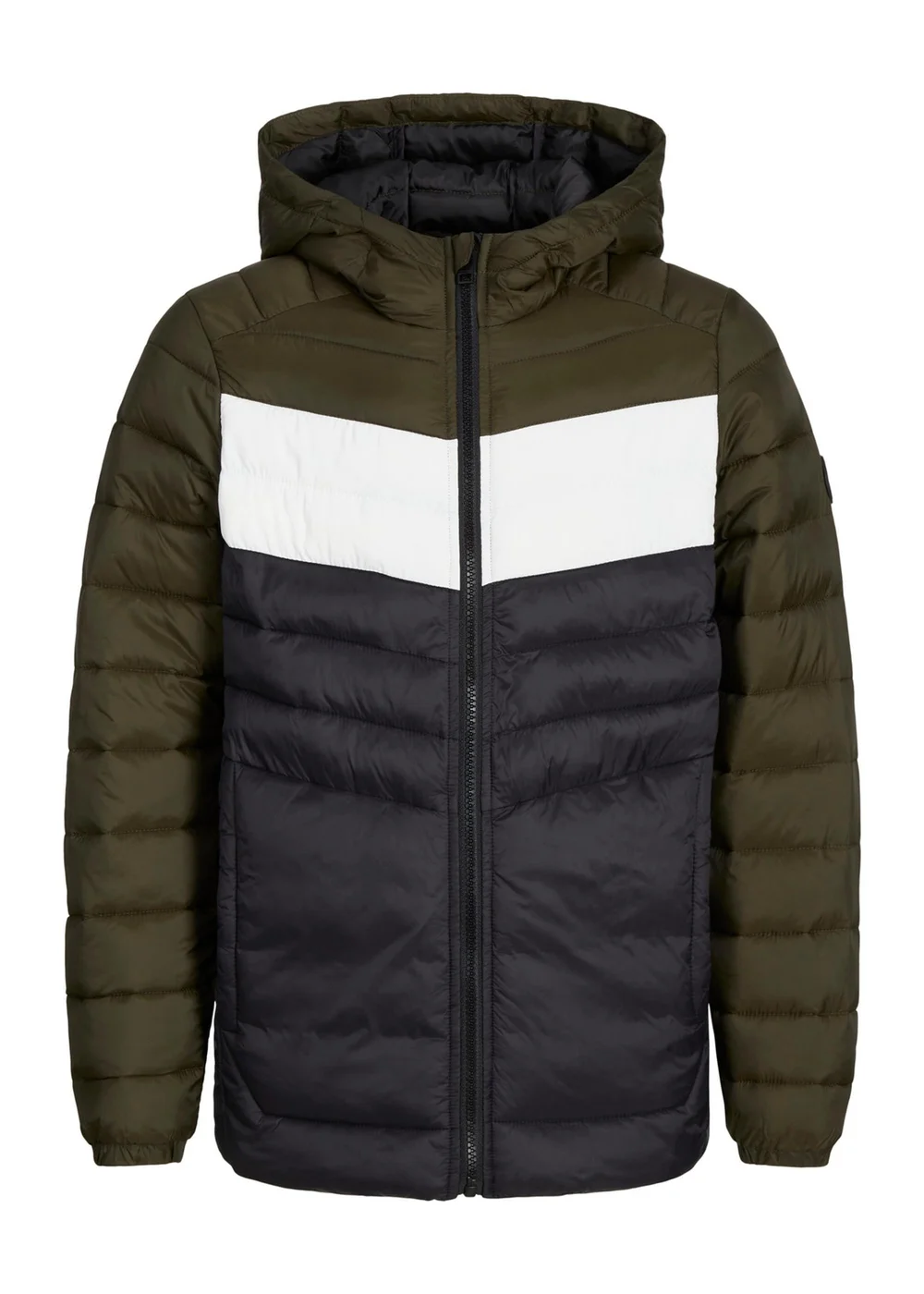 Jack & Jones Kids Black Panel Puffer Jacket (8-16yrs) - 8 Yrs Image 1
