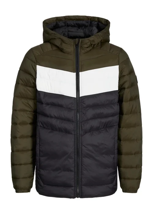 Jack & Jones Kids Black Panel Puffer Jacket (8-16yrs) - 8 Yrs Image 1