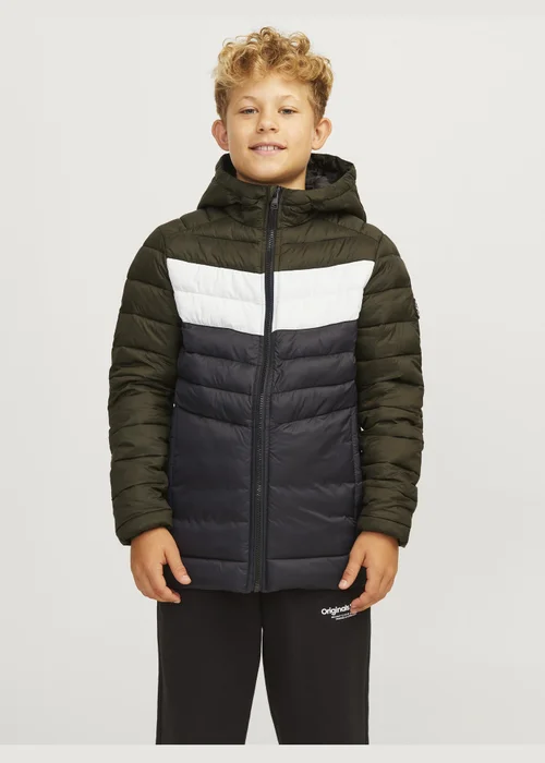 Jack & Jones Kids Black Panel Puffer Jacket (8-16yrs) - 8 Yrs Image 6