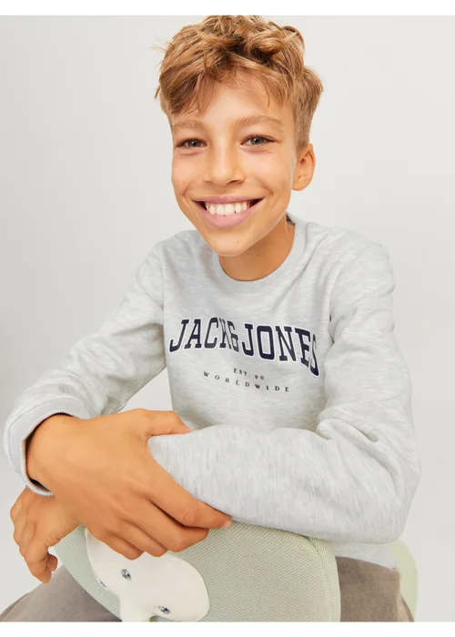 Jack & Jones Kids Grey Varsity Sweatshirt (8-16yrs) - 14 Yrs Image 3