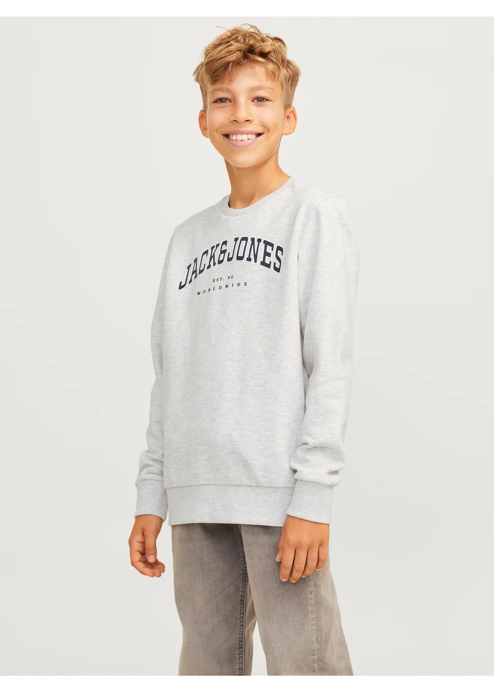 Jack & Jones Kids Grey Varsity Sweatshirt (8-16yrs) - 14 Yrs Image 1