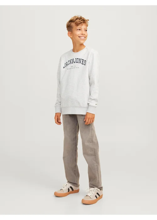 Jack & Jones Kids Grey Varsity Sweatshirt (8-16yrs) - 14 Yrs Image 4