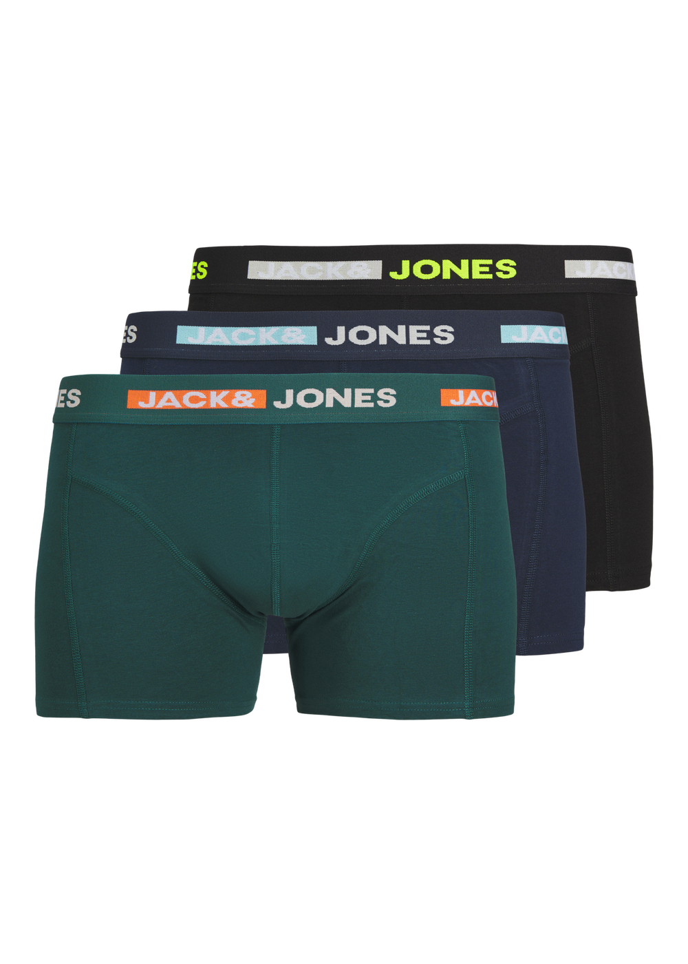 Jack & Jones 3 Pack Kids Black Trunks (8-16yrs) - 8 Yrs Image 1
