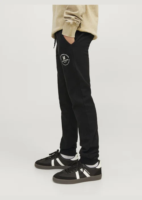 Jack & Jones Kids Black Jogging Bottoms (8-16yrs) - 8 Yrs Image 3