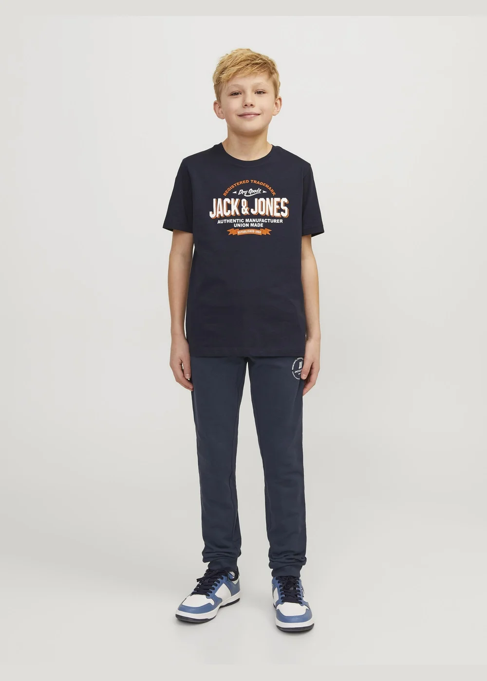 Jack & Jones Kids Navy Jogging Bottoms (8-16yrs) - 8 Yrs Image 1