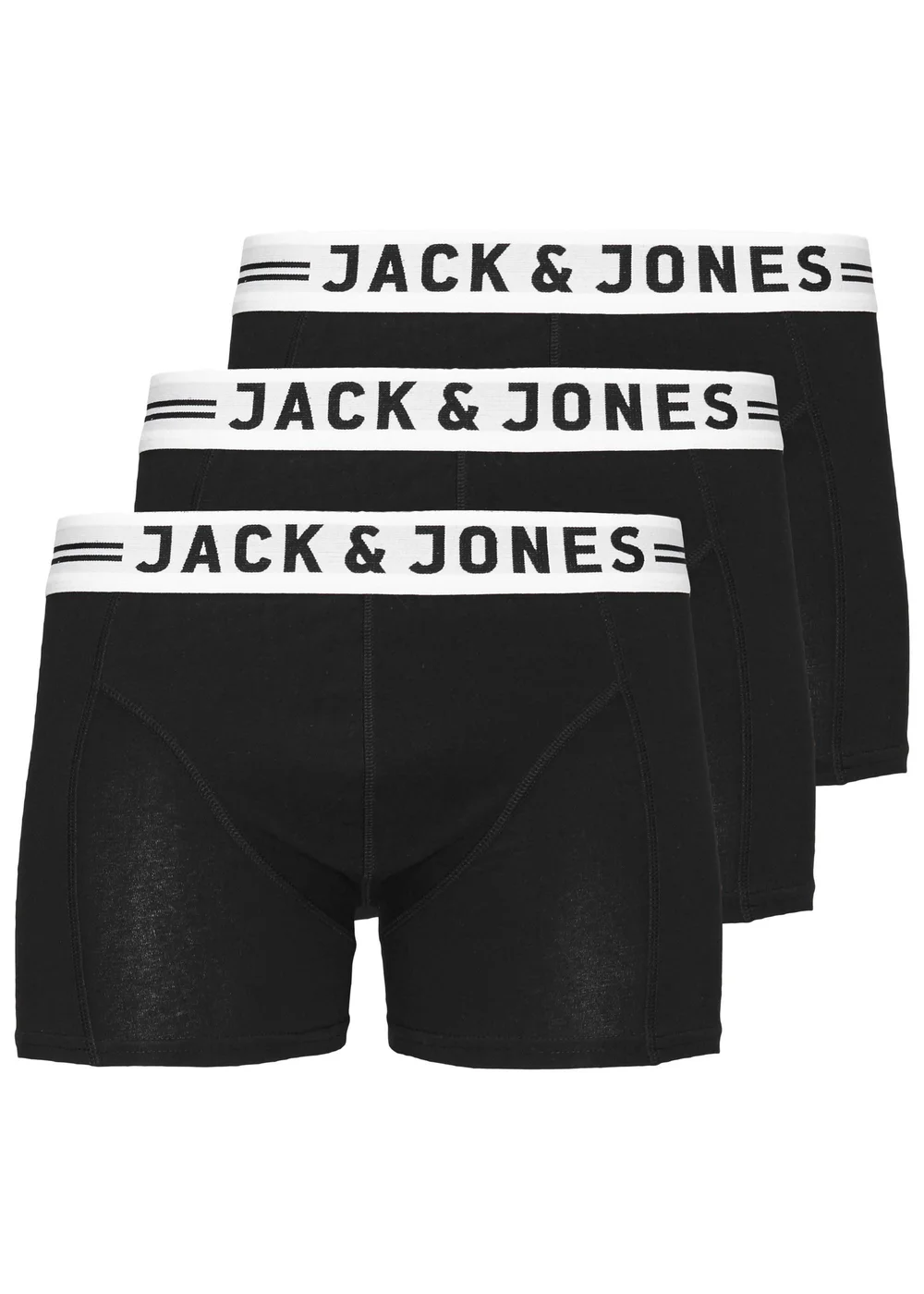 Jack & Jones 3 Pack Kids Black Trunks - 8 Yrs Image 1