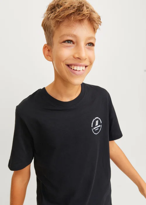 Jack & Jones Kids Black Logo T-Shirt (8-16yrs) - Age 8 Years Image 2