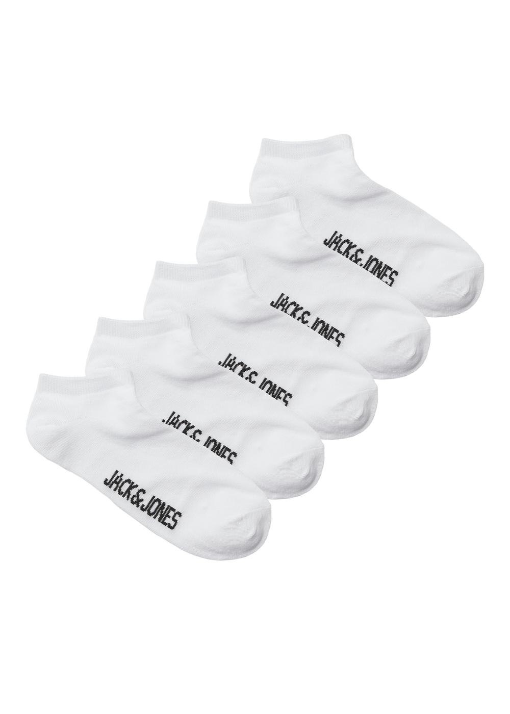 Jack & Jones 5 Pack Kids White Dongo Socks - 33-37 Image 1