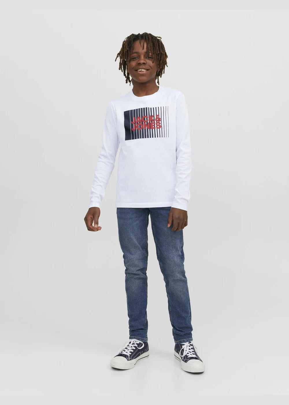 Jack & Jones Kids White Long Sleeve T-Shirt (8-16yrs) - Age 8 Years Image 1