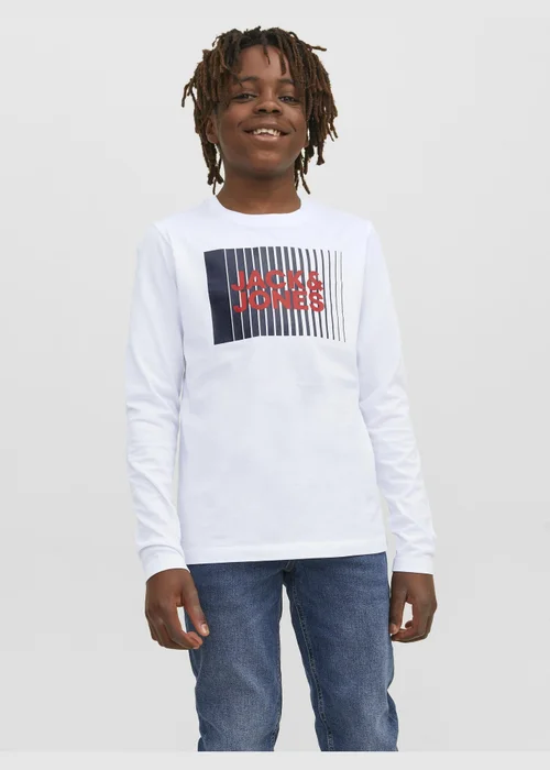 Jack & Jones Kids White Long Sleeve T-Shirt (8-16yrs) - Age 8 Years Image 3
