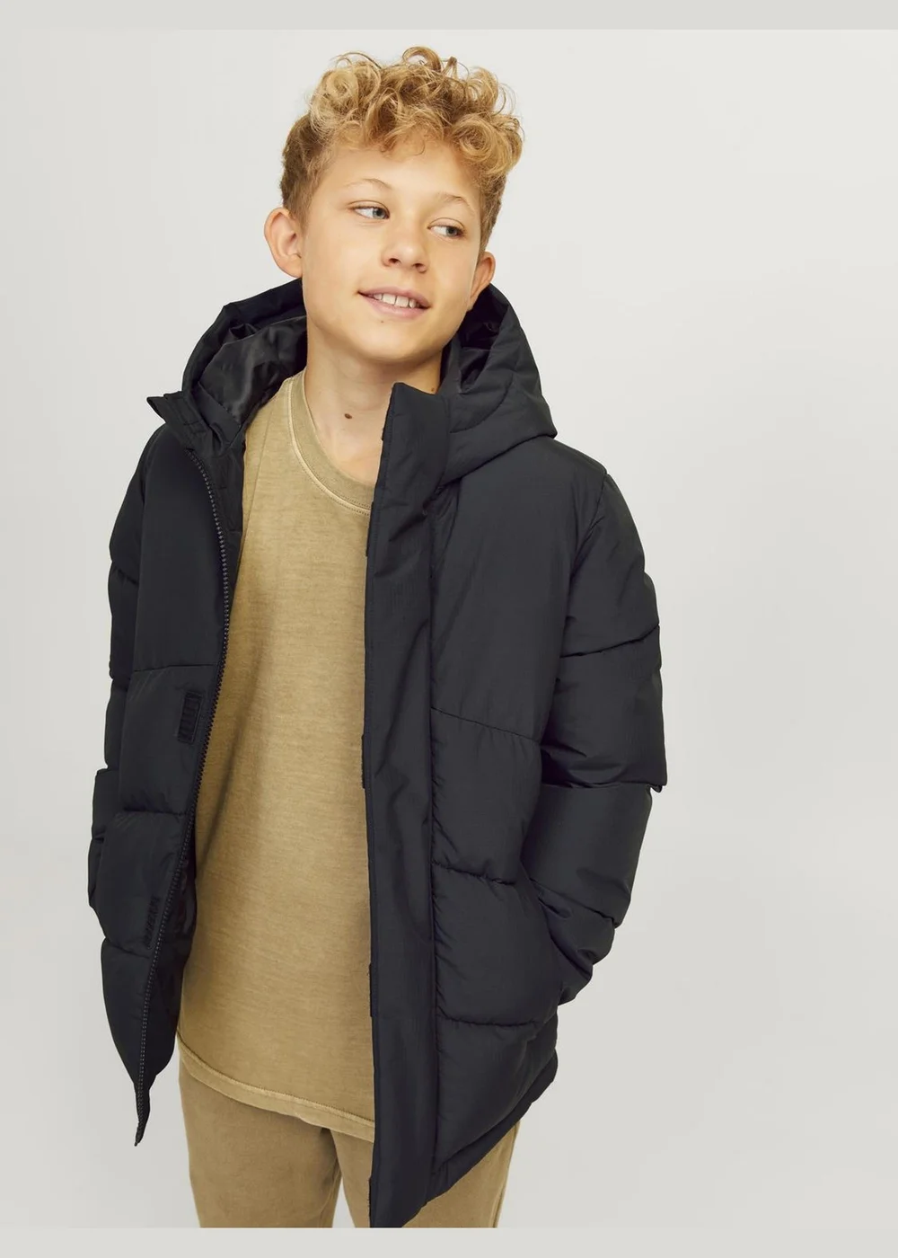 Jack & Jones Kids Black Puffer Jacket (6-16yrs) - 6 Yrs Image 1