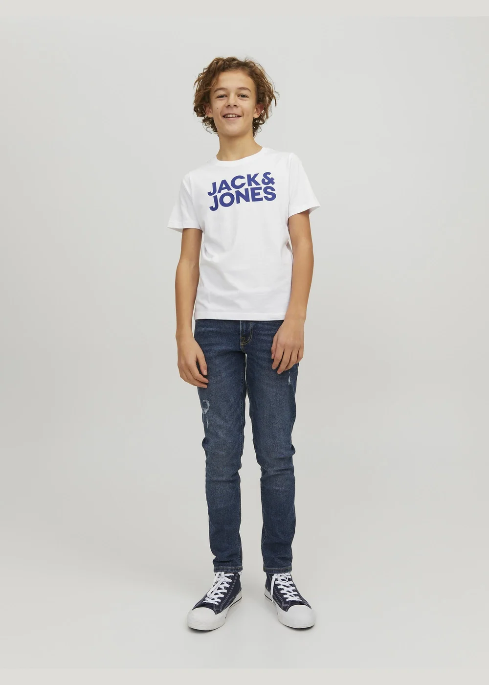 Jack & Jones 2 Pack Kids White Logo T-Shirt (8-16yrs) - Age 8 Years Image 3
