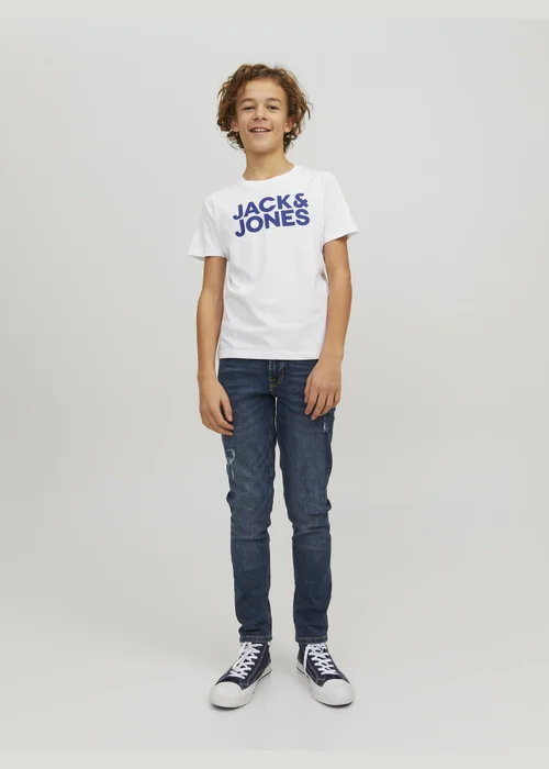 Jack & Jones 2 Pack Kids White Logo T-Shirt (8-16yrs) - Age 8 Years Image 3