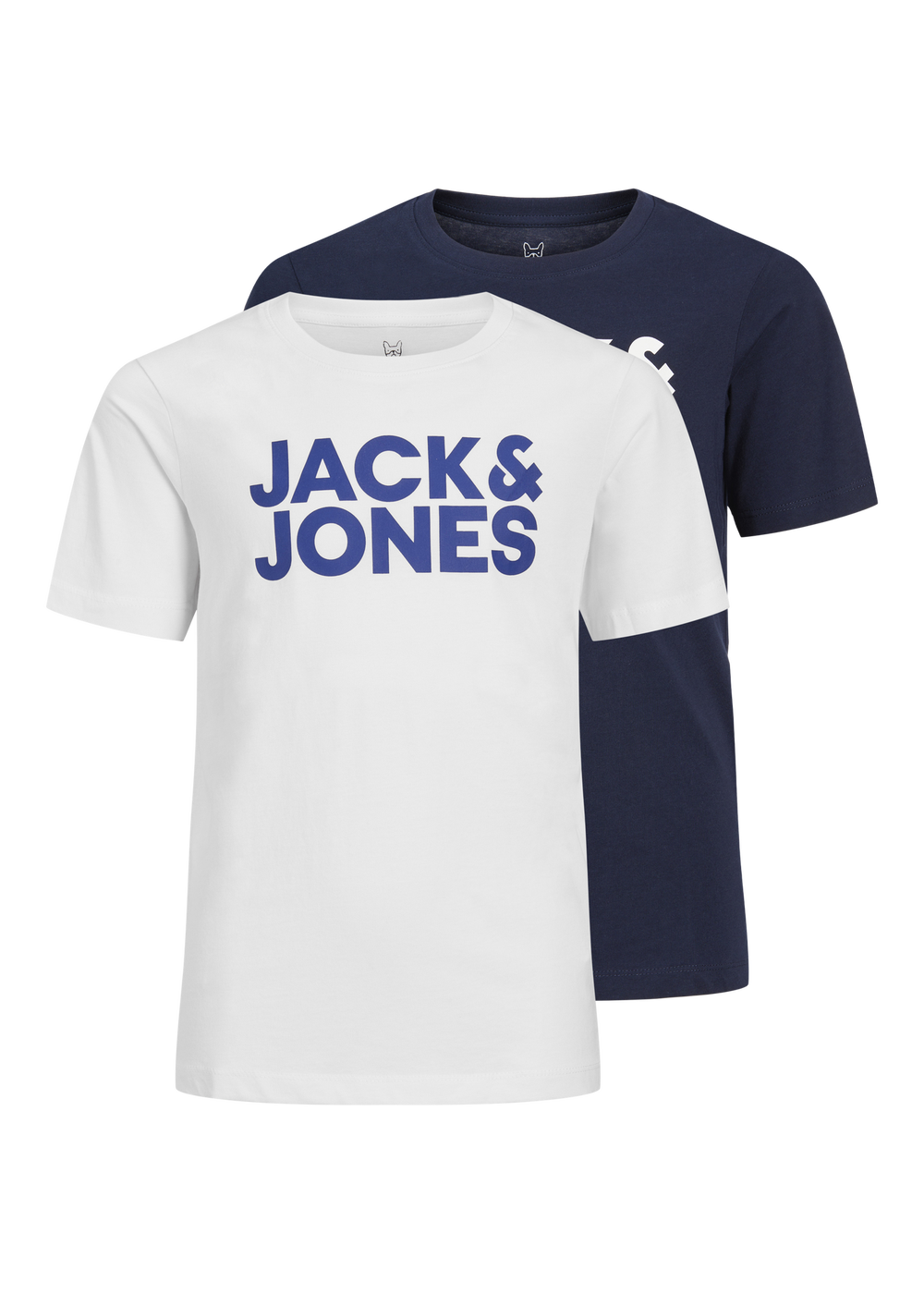 Jack & Jones 2 Pack Kids White Logo T-Shirt (8-16yrs) - Age 8 Years Image 1