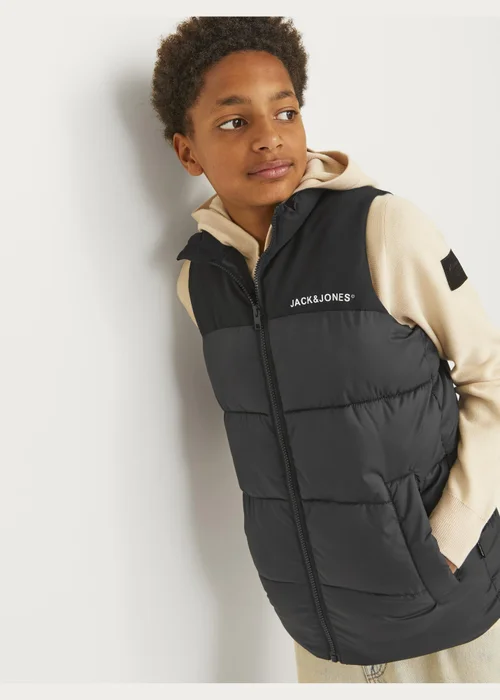 Jack & Jones Black Kids Bodywarmer (6-16yrs) - 6 Yrs Image 3