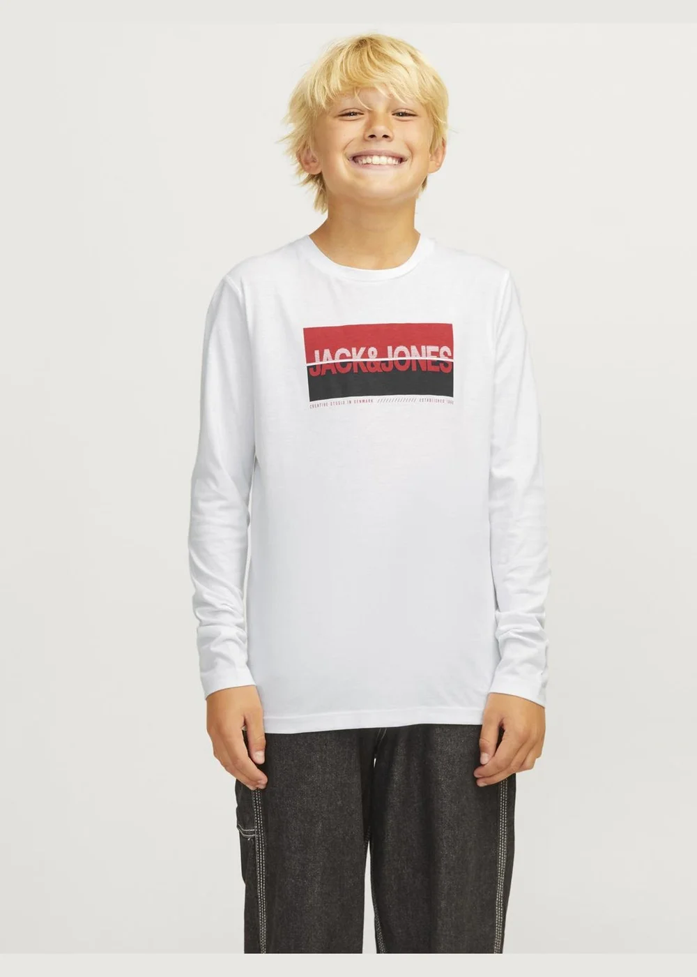 Jack & Jones Kids White Long Sleeve T-Shirt (8-16yrs) - Age 6 Years Image 1