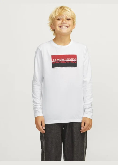 Jack & Jones Kids White Long Sleeve T-Shirt (8-16yrs) - Age 6 Years Image 1
