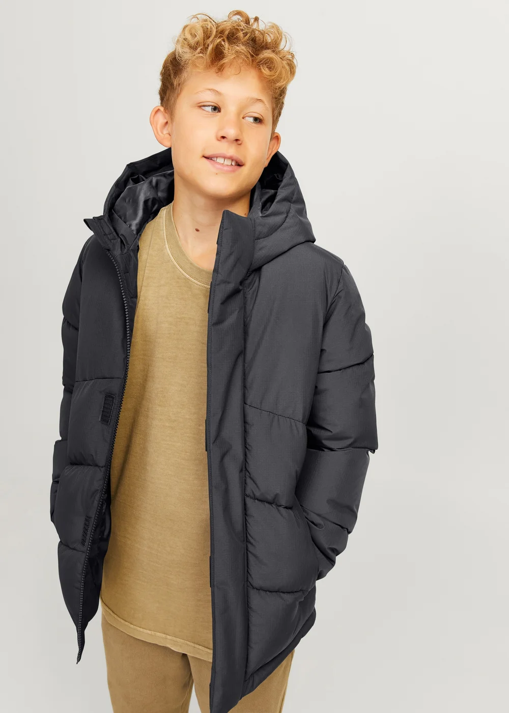 Jack & Jones Kids Grey Puffer Jacket (6-16yrs) - 6 Yrs Image 1