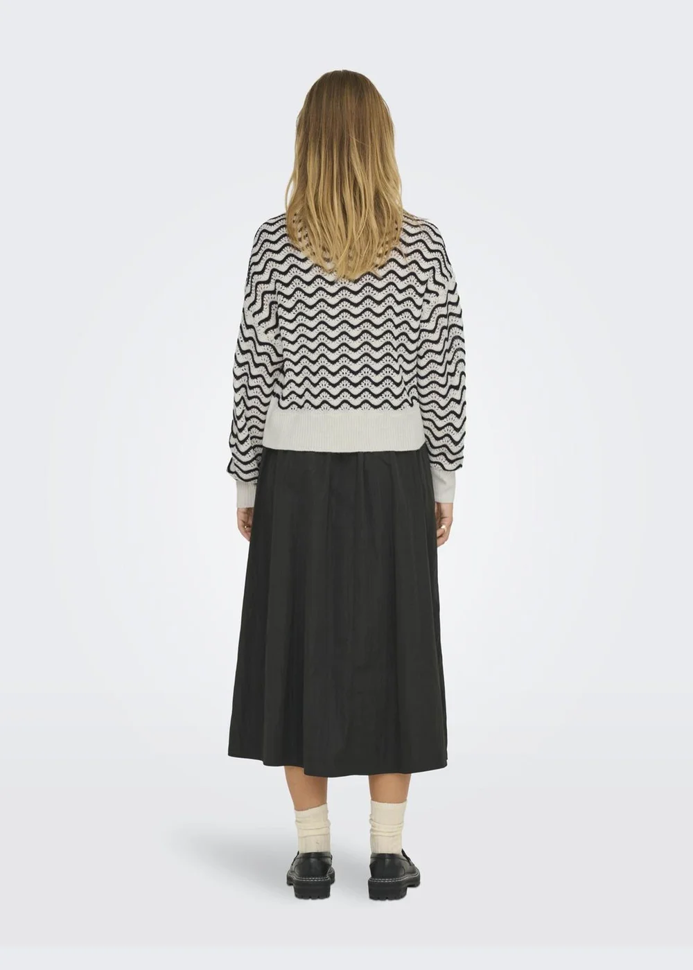 JDY Cream Knit Patterned Jumper - 8 Image 2