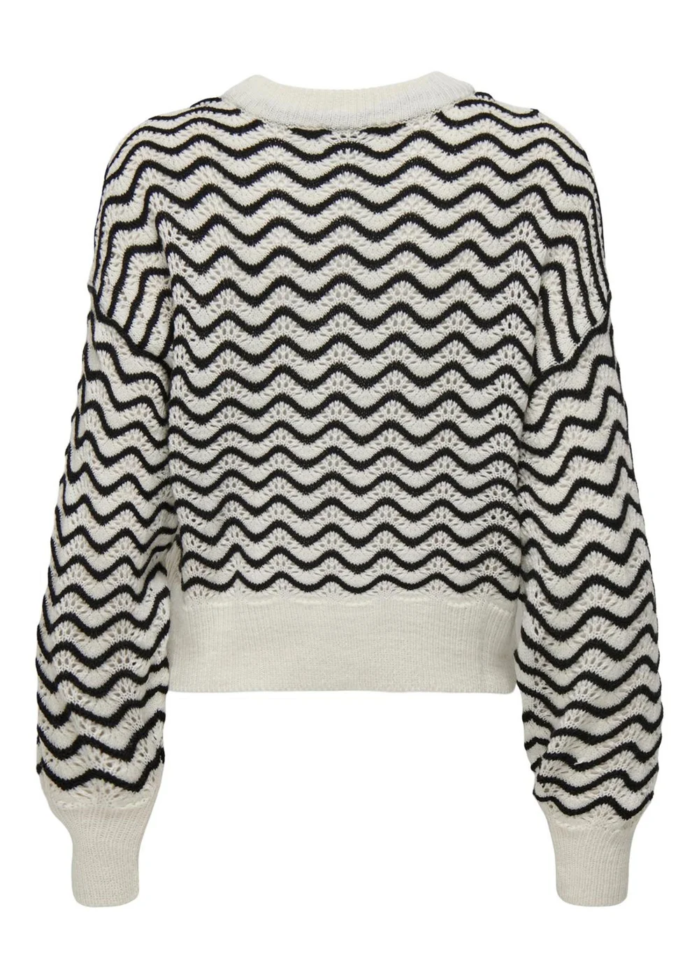 JDY Cream Knit Patterned Jumper - 8 Image 7