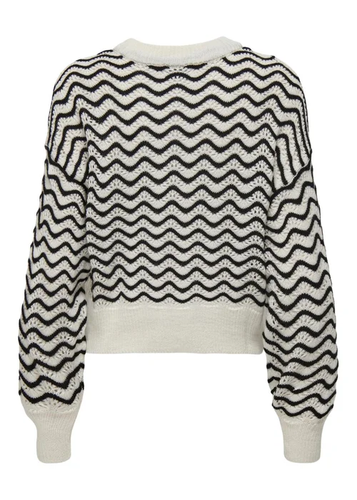 JDY Cream Knit Patterned Jumper - 8 Image 7