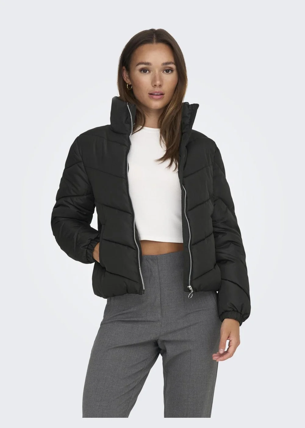 JDY Black Short Padded Jacket - 8 Image 1