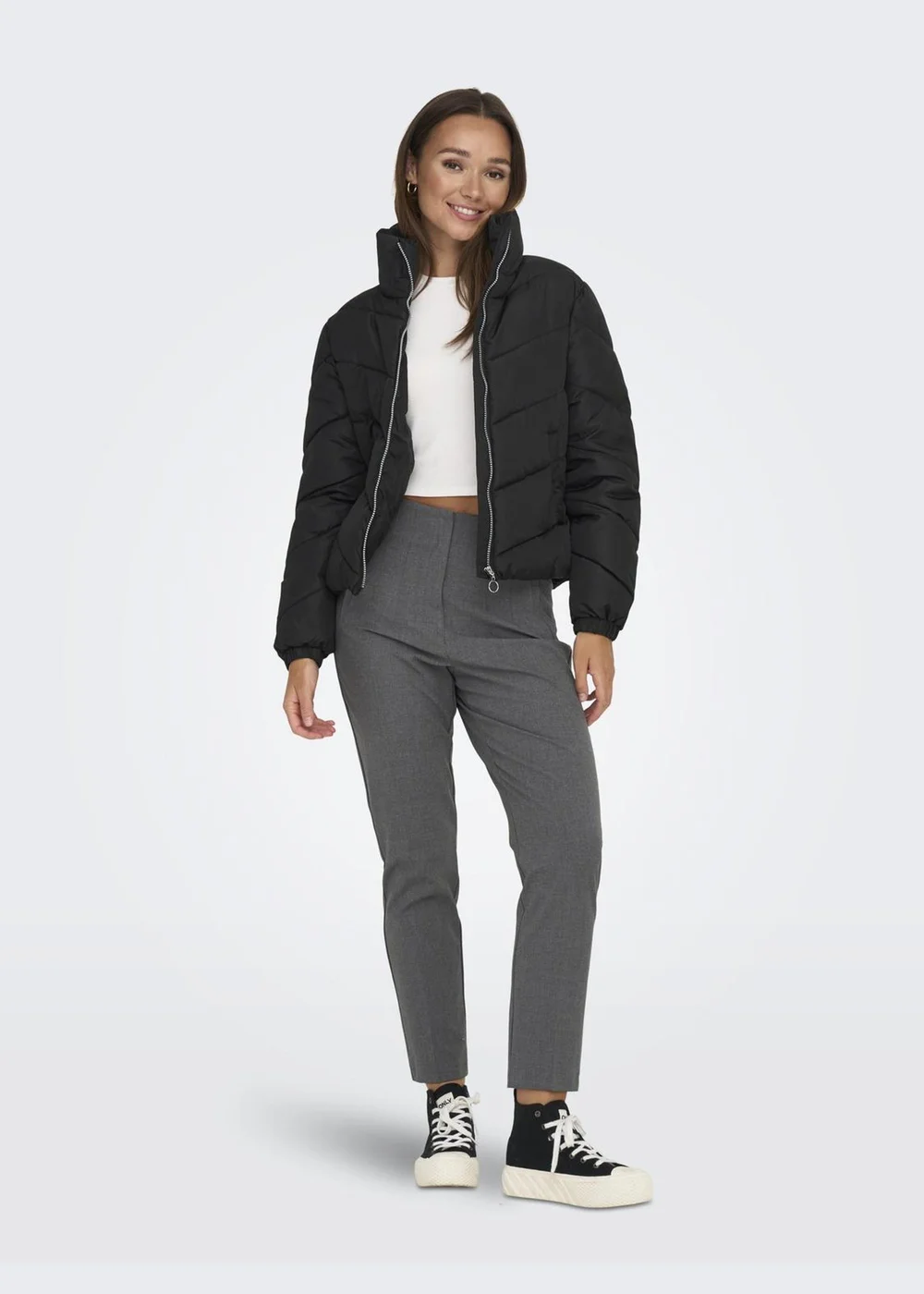 JDY Black Short Padded Jacket - 8 Image 4