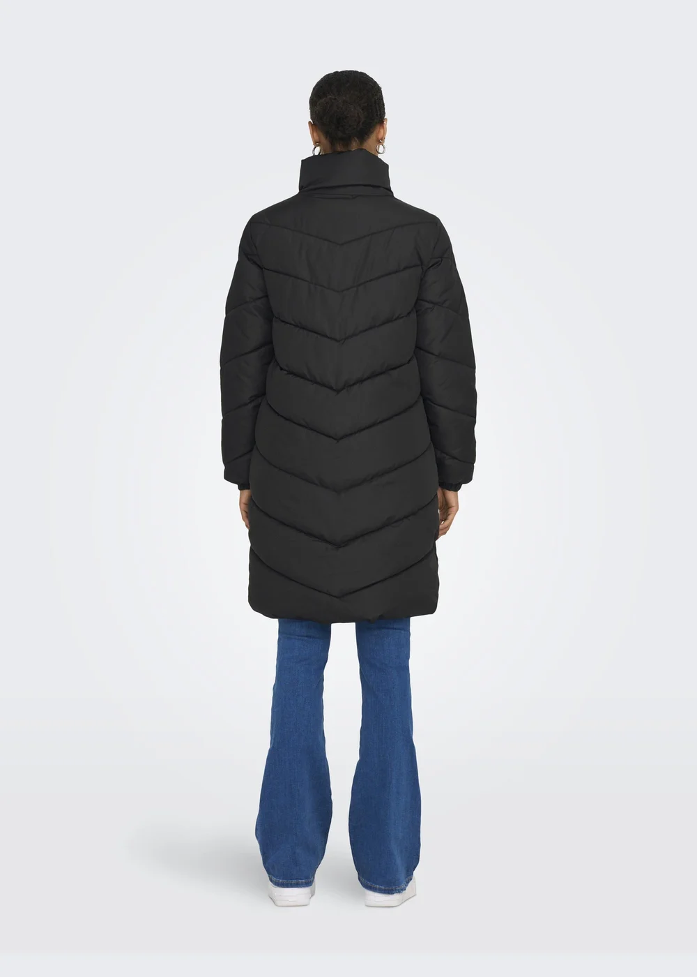 JDY Black Padded Midi Jacket - 8 Image 2