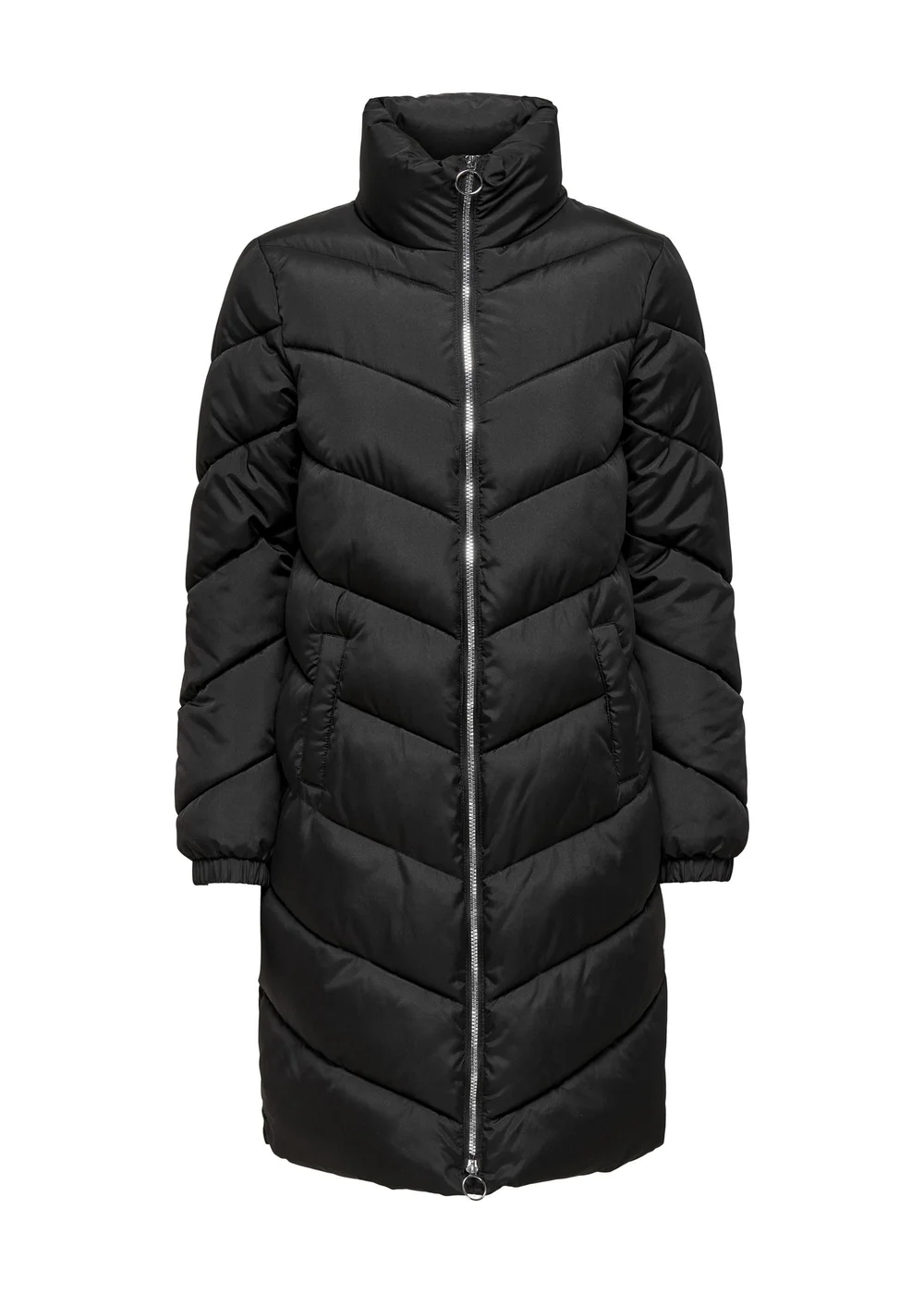 JDY Black Padded Midi Jacket - 8 Image 6