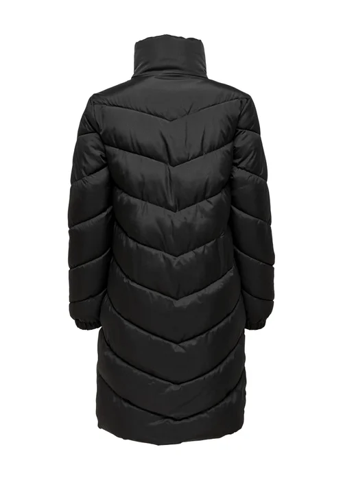 JDY Black Padded Midi Jacket - 8 Image 7