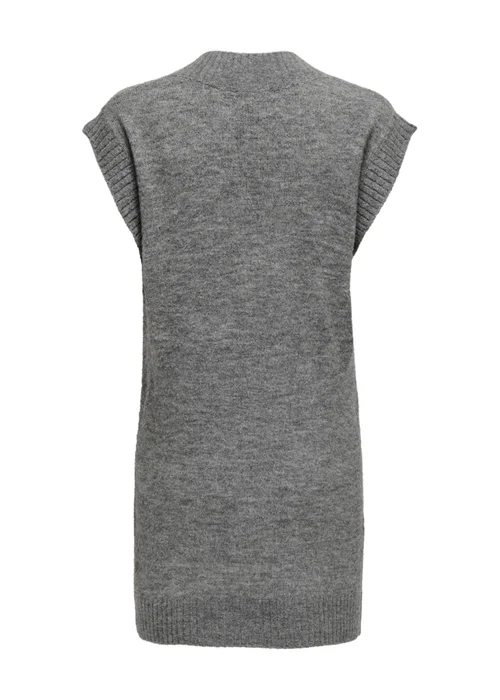 JDY Grey V Neck Jumper Dress - 8 Image 2