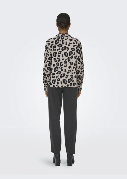 JDY Beige Animal Satin Shirt - 16 Image 2