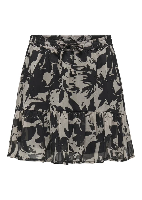 JDY Grey Printed Mini Skirt - Size 8 Image 6