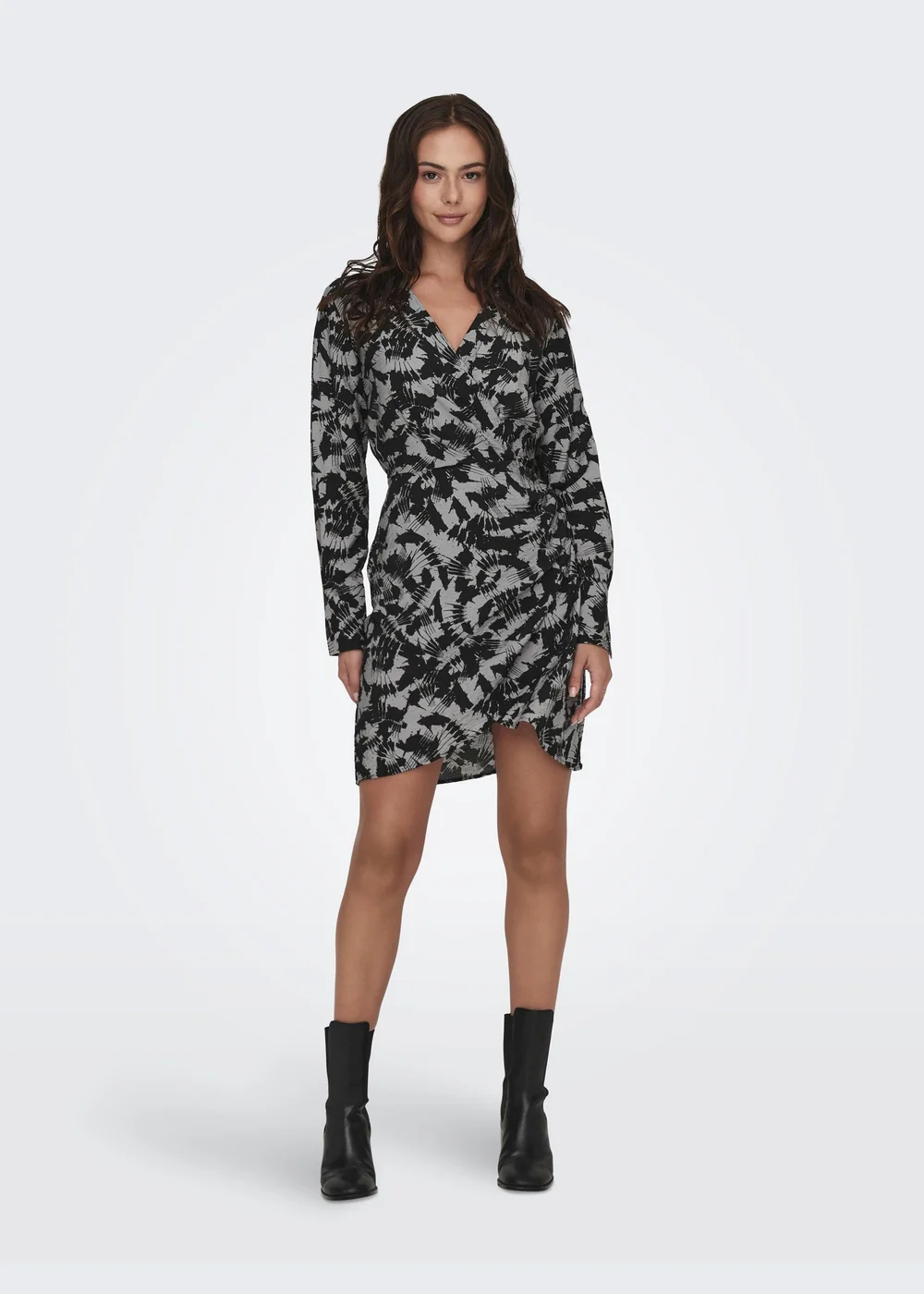 JDY Grey Wrap Dress - Size 8 Image 3