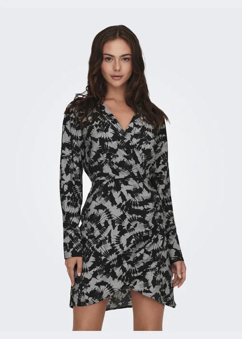 JDY Grey Wrap Dress - Size 8 Image 5