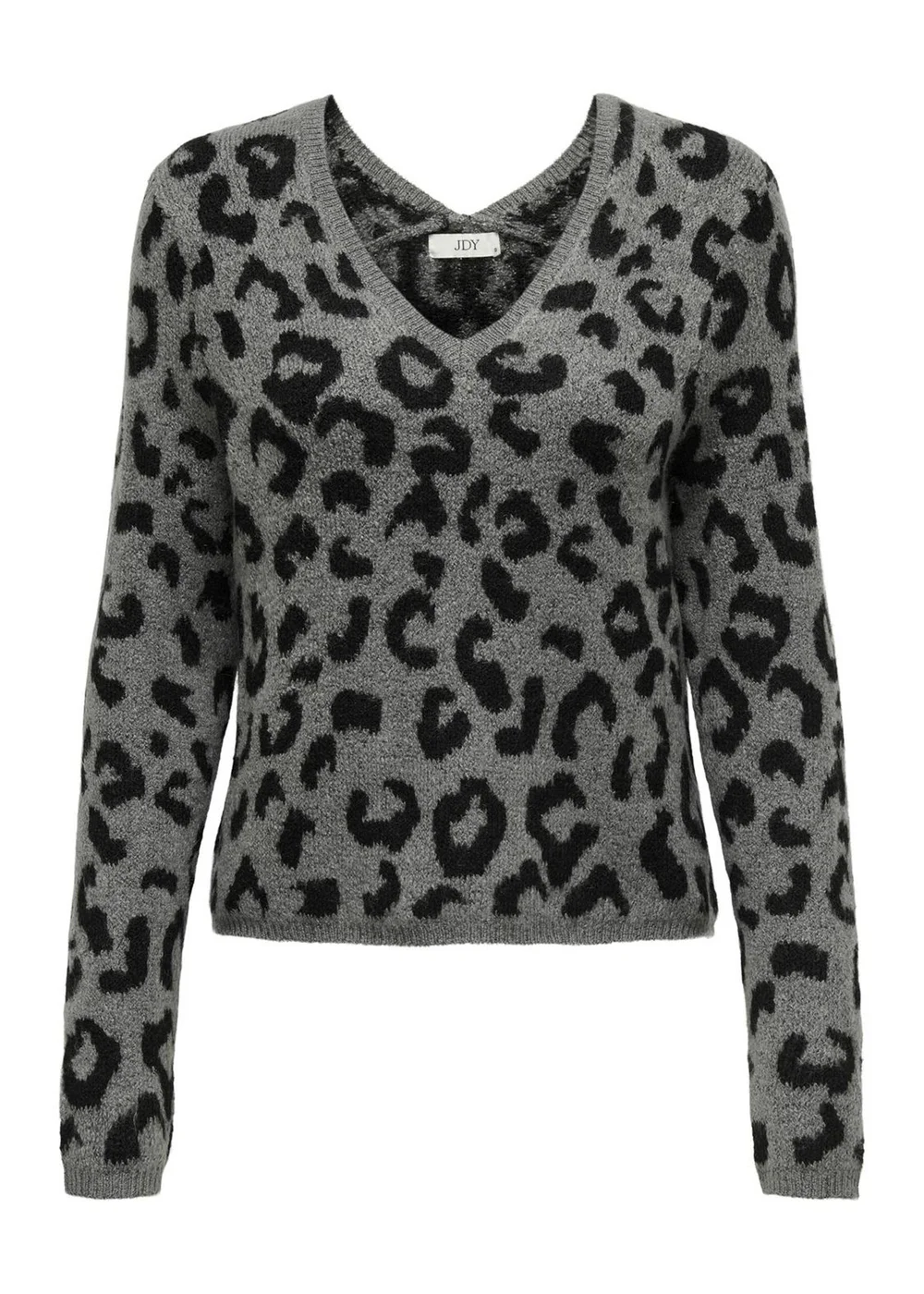 JDY Grey Leopard Knitted Jumper - 10 Image 1