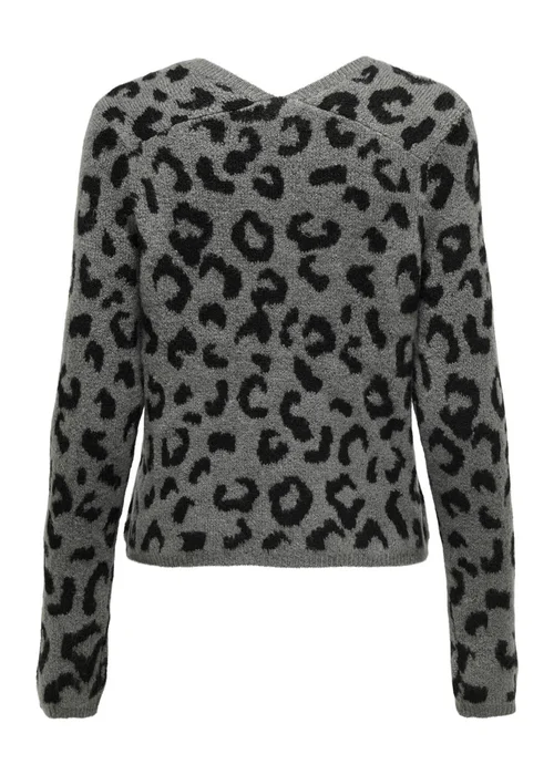 JDY Grey Leopard Knitted Jumper - 10 Image 2