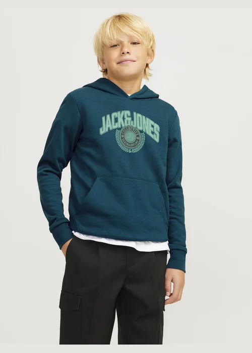 Jack & Jones Kids Teal Hoodie (10-16yrs) - 8 Yrs Image 3