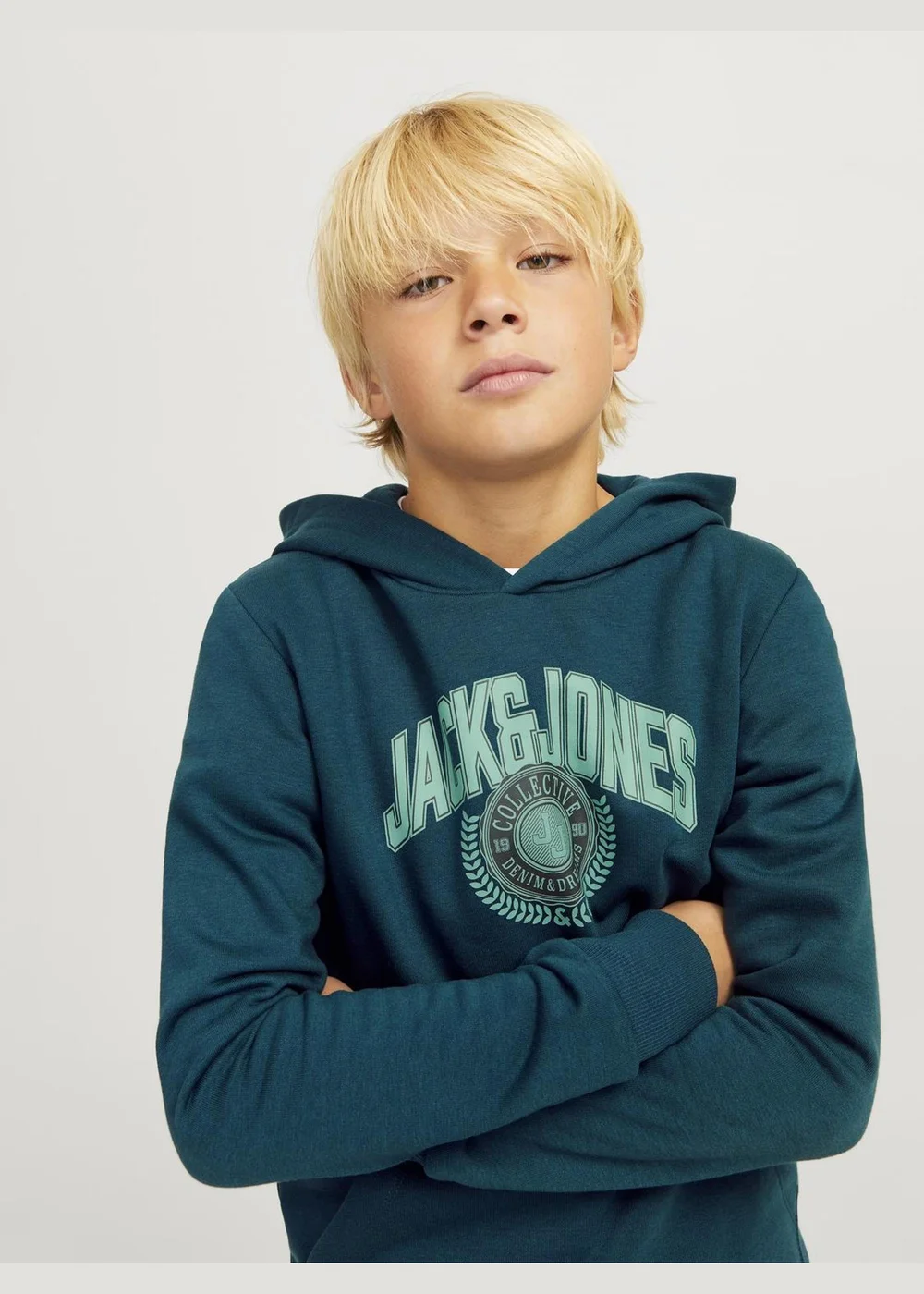 Jack & Jones Kids Teal Hoodie (10-16yrs) - 8 Yrs Image 4