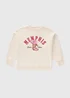 Girls Cream Cowgirl Boots Sweatshirt (7-15yrs) - 7 Yrs Image 1