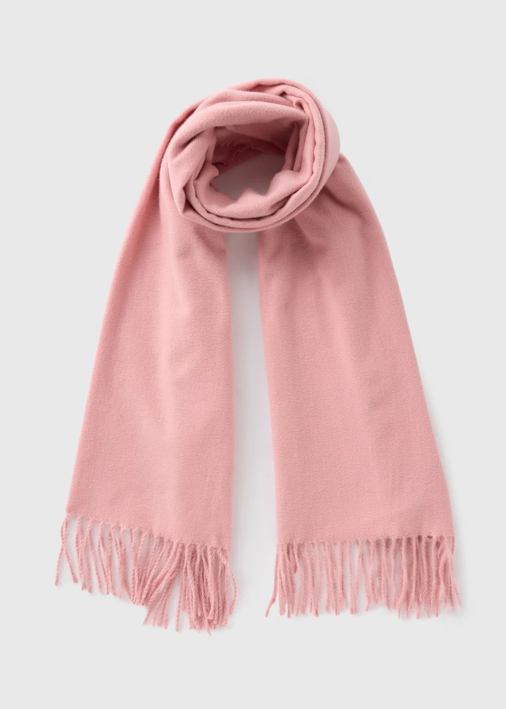 Pink Tassel Scarf - One Size Image 1