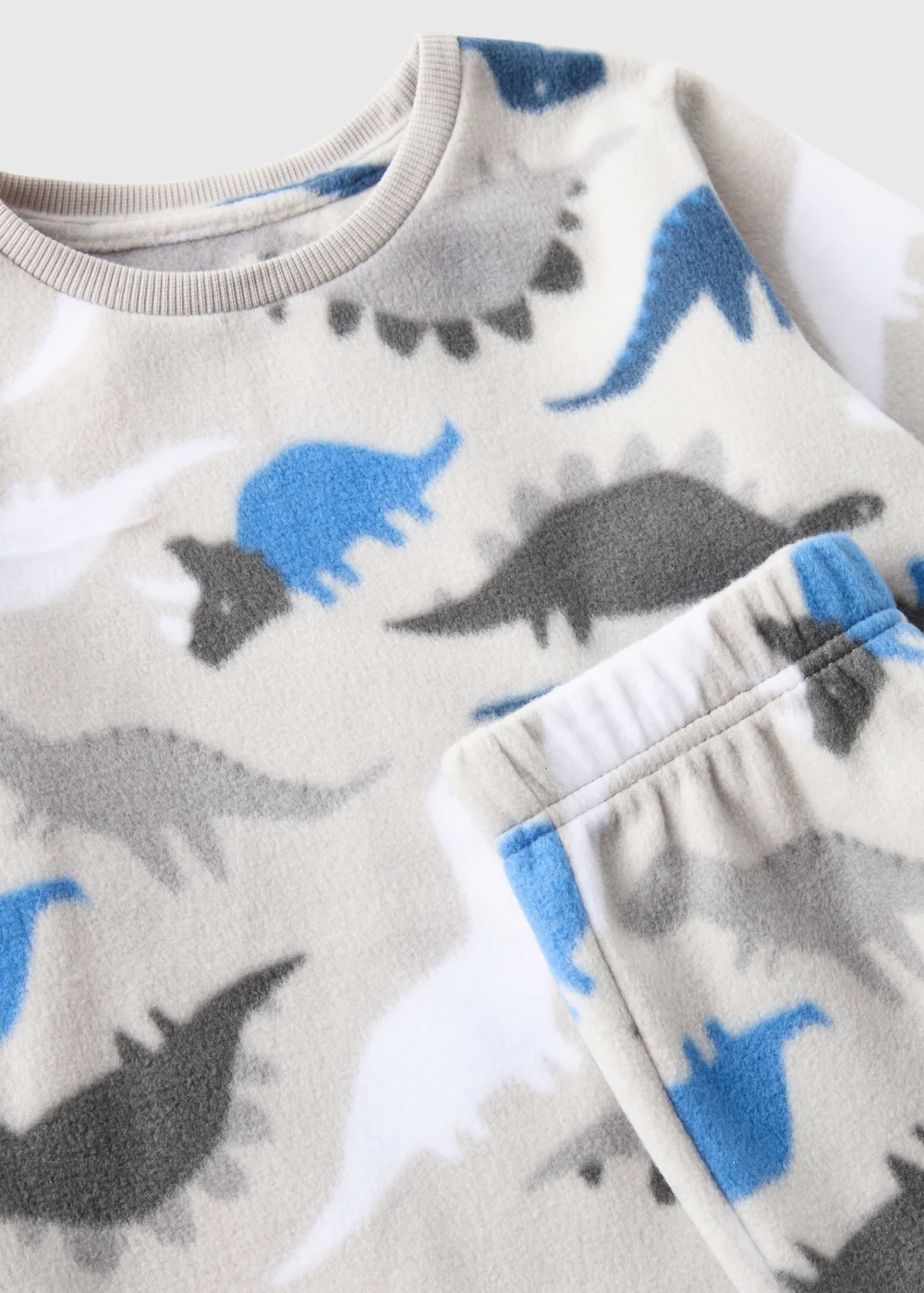 Boys Grey Dino Fleece Pyjama Set (1-7yrs) - 1 half year to 2 Image 2