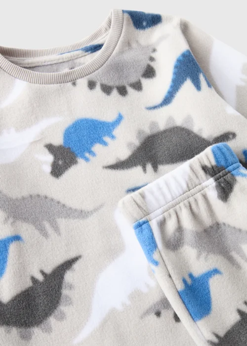 Boys Grey Dino Fleece Pyjama Set (1-7yrs) - 1 half year to 2 Image 2