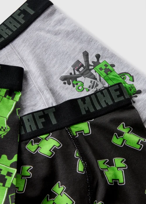 Minecraft 3 Pack Boys Black Boxers (6-13yrs) - 6-7 Yrs Image 2