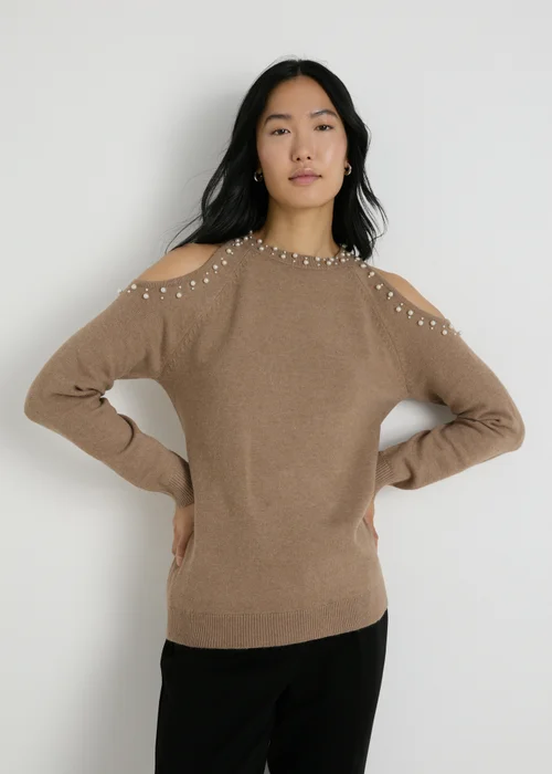 Et Vous Camel Cold Shoulder Jumpers - 8 Image 2