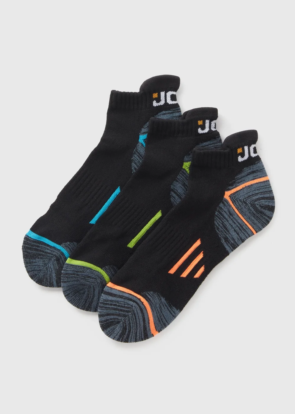 3 Pack JCB Black Trainer Work Socks - Sizes 6 - 8.5 Image 1